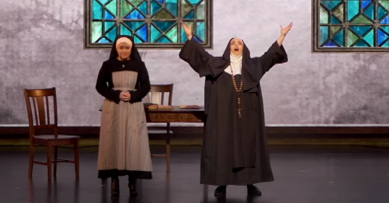 Catherine as Mother Abbess in The Sound of Music presented by LCA Performing Arts Company, Aventura Center. She was nominated for Best Supporting Performer in a Musical at the 2022 BroadwayWorld Miami Metro Awards. Featured: Luiza Prochet as Maria